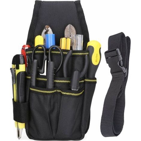 Craft Storage Tool Bag Black Fabric Belt Bag (1/5)