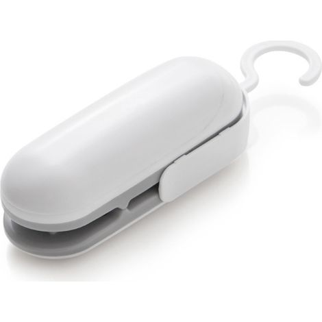 Scelleuse miniature blanche à piles, 2 en 1, thermosoudeuse, sous vide (1/5)
