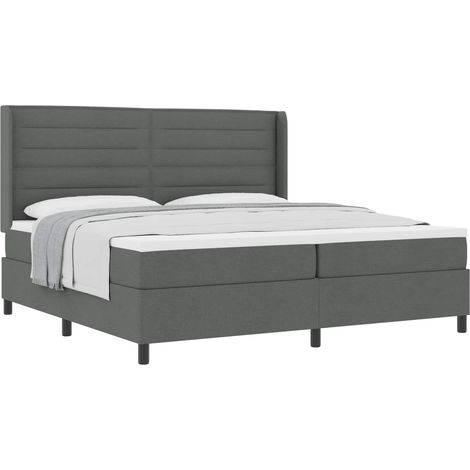 Maison Exclusive - Boxspringbett mit Matratze Dunkelgrau 200 x 20