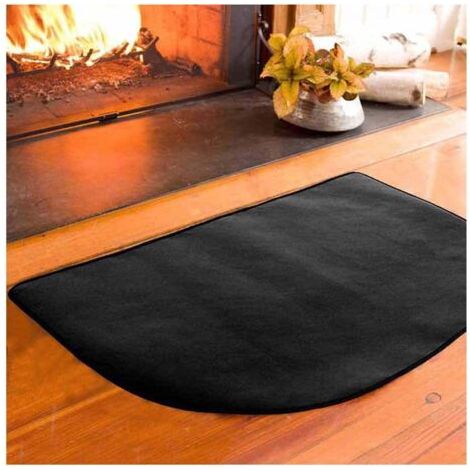 Tapis de cheminée pour cheminée d'intérieur - Flamme intérieure - Tapis de gril - Tapis ignifugé - Tapis de barbecue demi-rond - Tapis de foyer pour la maison et l'extérieur (taille : 100 x 150 cm) (1/5)