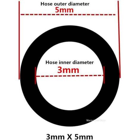 Tuyau en plastique PVC transparent, tube pour pompe à eau, diamètre 3 mm x 5 mm, longueur 10 mètres
