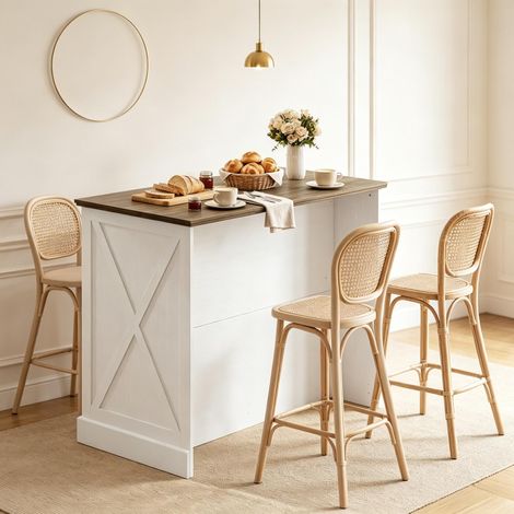 Armoire d'îlot de cuisine multifonctionnelle avec rangement et plan de travail, buffet pratique, armoire de rangement (uniquement avec armoire d'îlot de cuisine (1/5)
