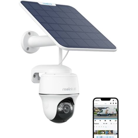 Reolink 8MP Akku 2,4/5 GHz WLAN Überwachungskamera Aussen, Personen-/Fahrzeugerkennung, 355° Pan & 140° Tilt, Spotlight, + Solarpanel 2