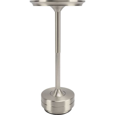 LED-Schreibtischlampe mit einstellbarer Helligkeit, 360°-Beleuchtung, Schnellladefunktion, Tischlampe aus silbernem Aluminium (1/5)