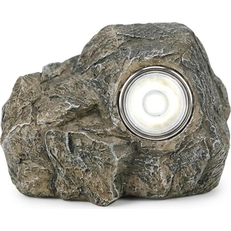 Porte-clés caché pour l'extérieur, lampe solaire avec motif réaliste peint à la main, étanche, pour décoration de jardin et cour