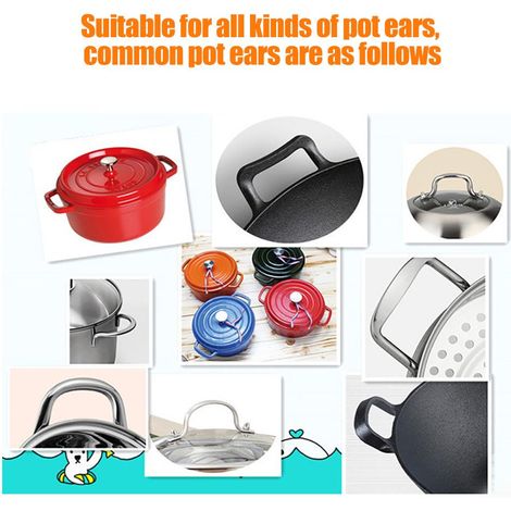 4 pièces manchons silicone pour poêle et casserole, protège-mains anti-chaleur accessoire cuisine