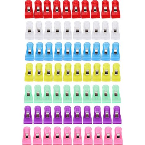 70 Stück tragbare Nähclips, Quilt- und Bastelclips, Nähzubehör, 3,5 x 1,8 cm (1/5)