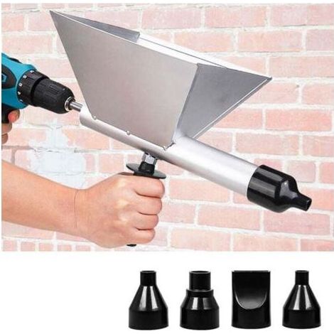 Pistolet Joint Électrique Portable, Pistolet Ciment Électrique, Sans Perceuse Électrique, Jointoyeuse pour le Jointoiement de Mortier de Murs en Pierre et de Sols (1/4)