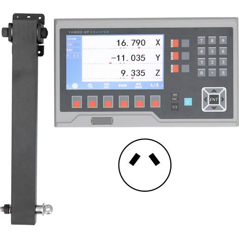 Réglette numérique LCD à codeur magnétique pour tour et fraiseuse, mesure linéaire 3 axes, alimentation AC 80-260V, prise AU, affichage digital haute précision (1/5)