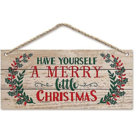 Panneau décoratif de porte de Noël, panneaux muraux en bois pour l'hiver, ornement décoratif d'intérieur et d'extérieur (1/5)