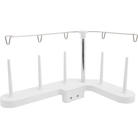 Support à fil pour machine à coudre 5 bobines réglable en hauteur, plastique et acier inoxydable, compatible modèles 434 LX2020 (1/4)