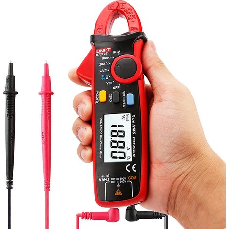 Mini Digital Abrazadera Metro Mano Cierto RMS AC/DC Resistencia Capacidad Ensayador (1/5)
