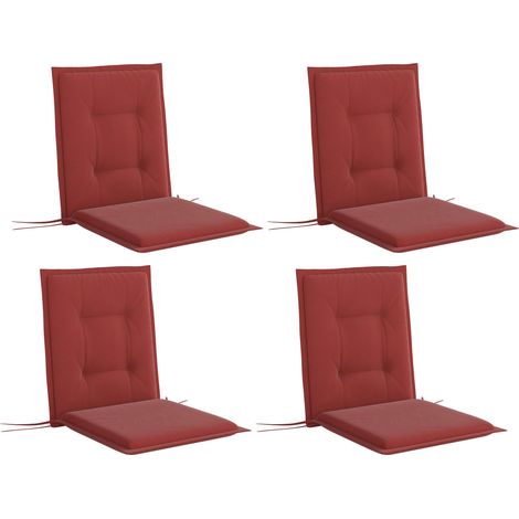 Ensemble de 4 coussins d'assise, 108 x 50 x 5 cm, coussins de chaise avec attaches, coussins d'assise d'extérieur/intérieur, galettes de siège, coussins de banc pour mobilier de jardin, chaises, chais
