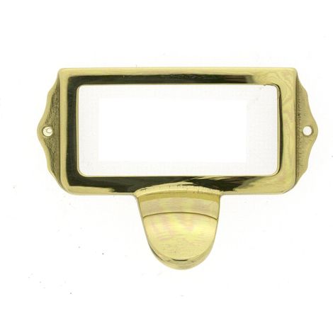Art Déco Poignée de Porte ou Tiroir de Meuble en Laiton Poli Doré 7,3 x 2,6 x 5,1 cm