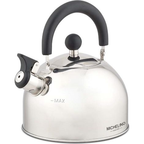 MICHELINO Flötenkessel Wasserkessel Wasserkocher Pfeifenkessel Kessel 1,5 L