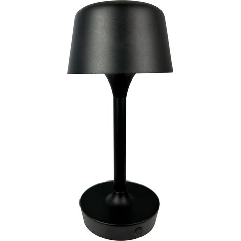 Lampada Dyberg Larsen Flow nera 25,5 cm ricaricabile
