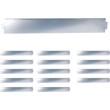 Relaxdays Bordura per prato, set 15 pz, HxL 15x100 cm, acciaio zincato, bordura flessibile per aiuole, argento