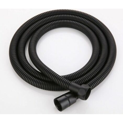 Flexible de Douche 1.5M Noir Mat, Tuyau de Douche Universel en Acier Inoxydable Cable de Douche, Anti-Explosion et Anti-Torsion (1/4)