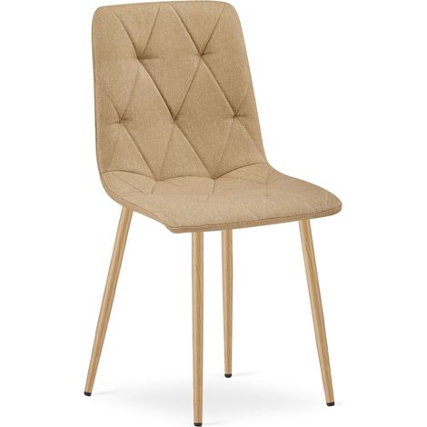 Sedia Libra - tessuto marrone / gambe color legno x 1 (1/5)