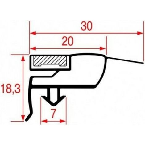 GUARNIZIONE PORTA MAGNETICA CELLA ARMADIO FRIGORIFERO 755X685 MBM DEXION