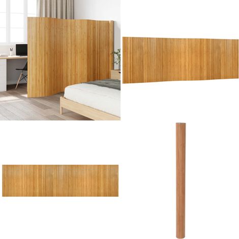Cloison de séparation naturel 165x600 cm bambou - Séparateur De Pièce - Écran De Séparation - Cloison Pliable - Décoration Murale - Bambous - Home & Living (1/5)