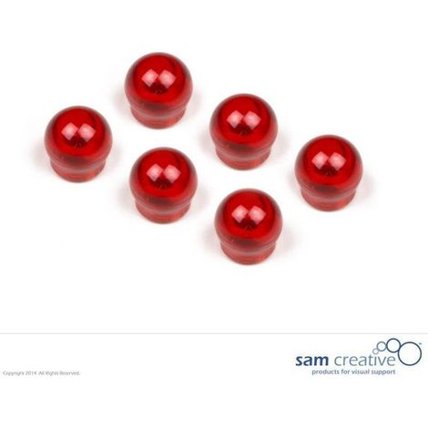 Bolmagneten Extra Sterk 15mm rood