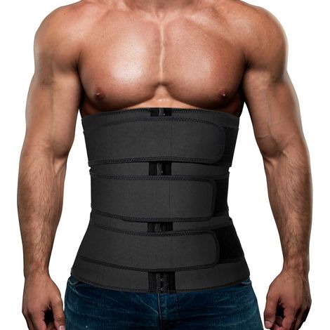 Ceinture De Sudation En Néoprène - 2,5 Mm D'épaisseur - Pour Homme - Soutien Lombaire Et Correction Posturale - Avec 3 Sangles Réglables - 1 Pièce (1/5)
