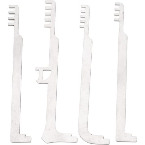 Lot de 4 peignes crochetage métal inox portable pour réparation pompier (1/5)