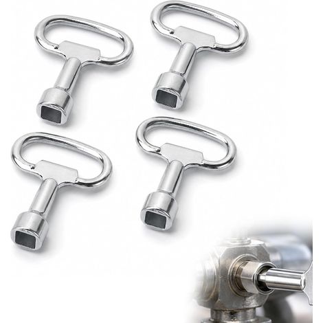 Lot de 8 Clé Purge Radiateur 8mm, Clé à 8 Pans en Alliage de Zinc, Clé à Carré Intérieur pour Robinet, Clé Universelle Carrée pour Robinet Extérieur, Clé de Purge (1/5)