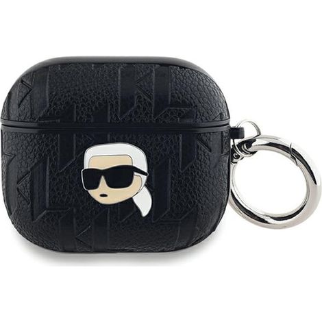 Karl Lagerfeld Monogramm Karl Kopf - AirPods 3 Hülle (Schwarz) (1/3)