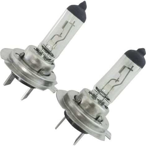 2pcs 12V Bright H7 55W 6000K Phare halogène à gaz Les Ampoules de Lampe de Voiture d'origine, Phare Automobile Lampe de Direction Signal de Frein Feu arrière de recul (Blanc Pur)