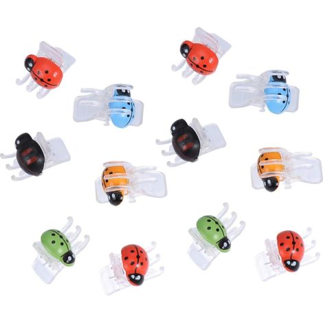 30 Pièces 6 Clips Fixes de Vigne décor de Coccinelle orchidée Pinces cheveu Hairpin Clips Fixes de Fleurs Clips Fixes de Jardinage Plante Clip de Soutien décorer Fleur de Vigne (1/5)