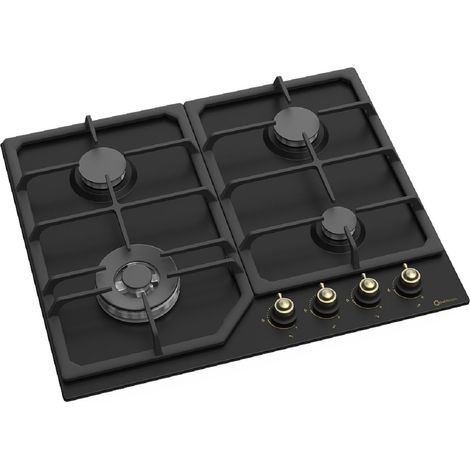 SOLTHERMIC PLACA GAS SA022W NEGRA MANDOS DORADOS