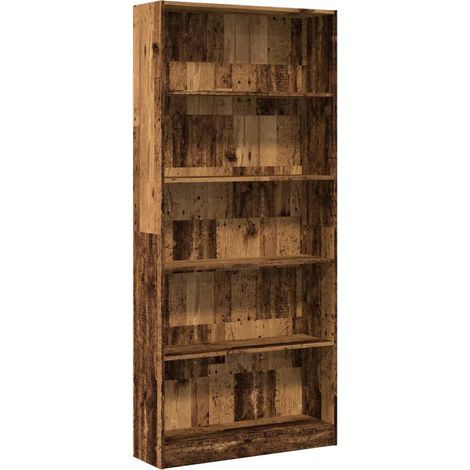 vidaXL Libreria Legno Antico 80x24x176 cm in Legno Multistrato