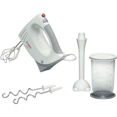 Batteur Fouet Electrique et mixeur plongeant - BOSCH - MFQ3540 - 450W - 5 vitesses - 2 fouets - 2 crochets pétrisseurs