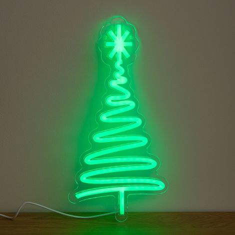 40cm USB Powered Neon Christmas Tree Light with Multi-Coloured LEDs (1/5)