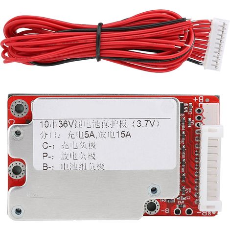 Carte de Protection BMS pour Batterie Li-ion 36V 10s avec Équilibrage des Cellules (1/5)
