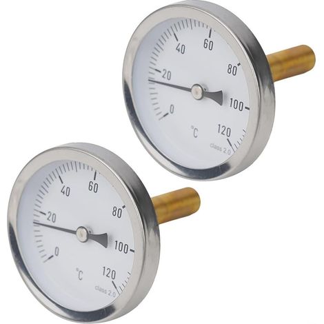 de 2 thermom tres bim talliques de 63 mm pour chaudi res et (1/4)