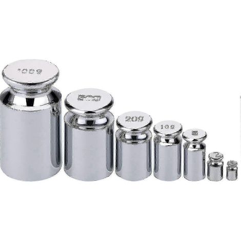 Ensemble de 7 poids de calibration en acier inoxydable de 50 g, 100 g et 200 g (1/5)