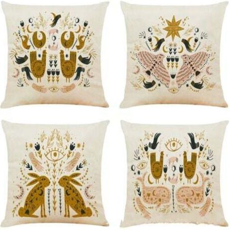4PCS Christmas Decorative Pillowcase, 45x45cm Velvet Cushion Cover with Zippered Pillowcase for Sofa, Bed, Car, Home, White+Silver