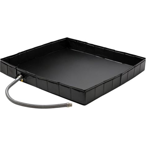 Receveur de douche portable - Tapis de douche pliable avec trou de drainage - Bac souple - Accessoires de camping - Montage rapide pour jardin, terrasse, sauna, caravane, salle de bain pour animaux de (1/5)