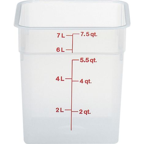 Boîte à provisions carrée Camsquare - 21.5 x 21.5 x 18.5 cm - Lot de 6 - Cambro