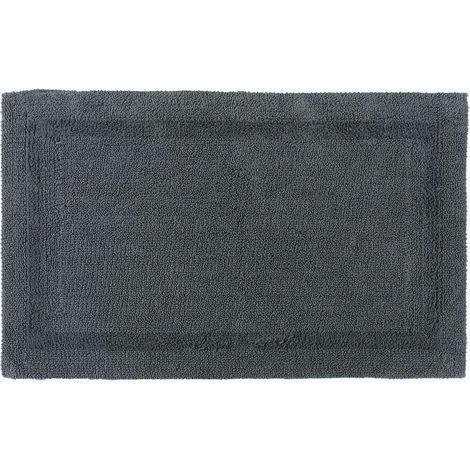 HOMESCAPES Grand tapis de bain en coton, 70 x 120 cm – Gris
