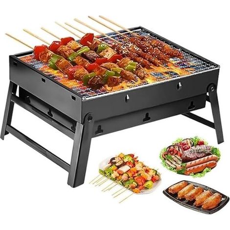 Barbecue à charbon pliable et portable KZQ - Barbecue de table compact pour une utilisation en extérieur (1/5)