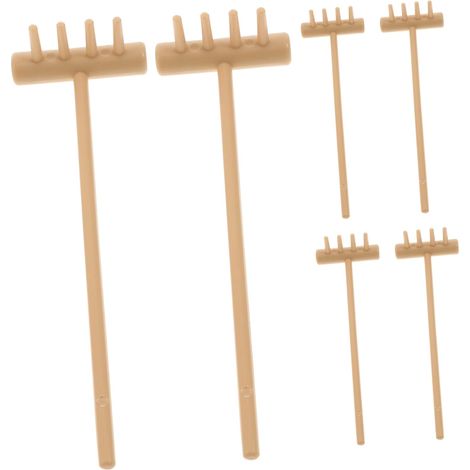 6Pcs Râteaux Miniatures pour Bac à Sable et Décoration Zen Outils de Jardinage Décoratifs pour Table de Sable, Mini Jardin Intérieur, Relaxation et Aménagement Créatif (1/5)