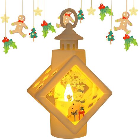 LED-Weihnachtsbaumbeleuchtung, Weihnachtsbeleuchtung, Mini-Weihnachtsmannlaternen, Weihnachtsbeleuchtung für Außenkamine, Geschenke (1/3)