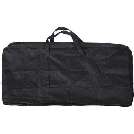 Grand sac de rangement pour coussins de meubles d'extérieur Organisateur de jardin imperméable et anti-poussière (noir) (1/5)