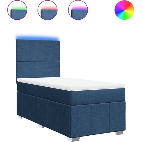 Maison Exclusive - Boxspringbett mit Matratze Blau 100x200 cm Sto