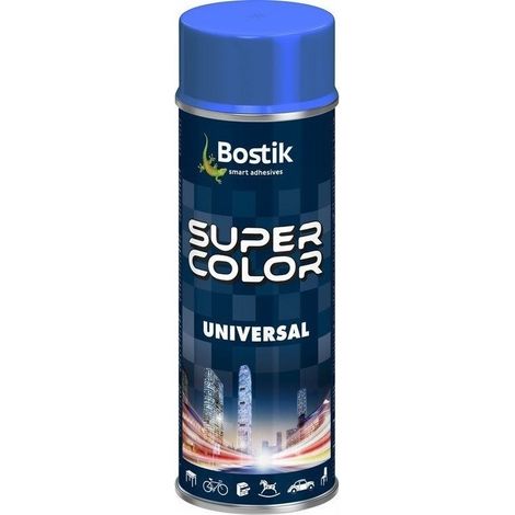 Peinture en aérosol Bostik Super Color Universal Bleu foncé mat 400 ml (1/4)