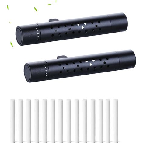 Lot de 2 diffuseurs d'air naturels noirs avec recharges - Diffuseur d'huiles essentielles pour voiture et maison (1/5)